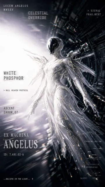 Dark Sci-Fi Cyber Angel Concept Art