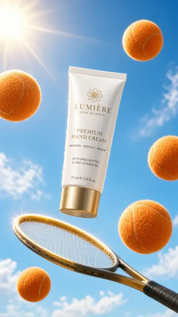 Fresh & Clean image example: Sunny Outdoor Hand Cream Commercial Poster