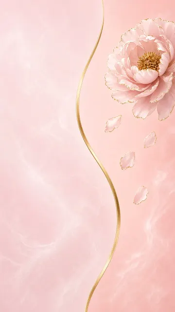 Minimalist Pink Peony Frosted Glass Poster