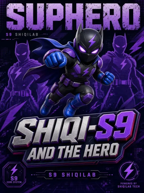 Cyberpunk 3D Cartoon Superhero Character Poster