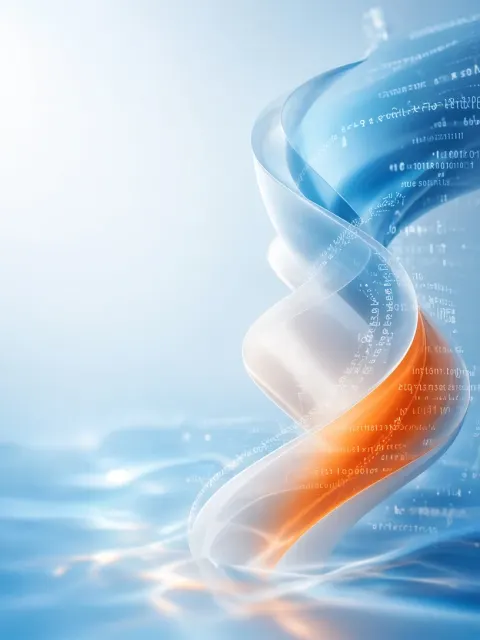 Commercial image example: Futuristic Blue Gradient Tech Spiral Key Visual
