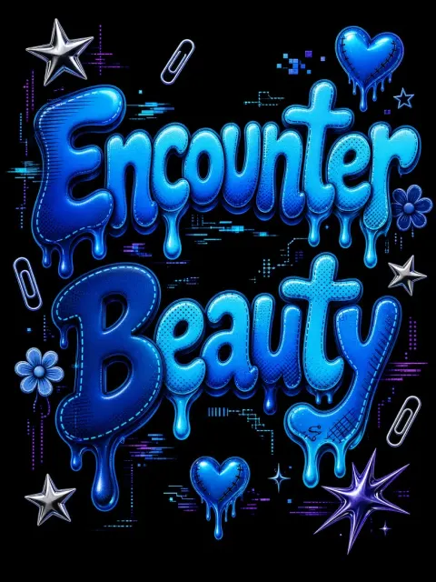 Subculture image example: Y2K Cyber Sweetheart Subculture Lettering Design