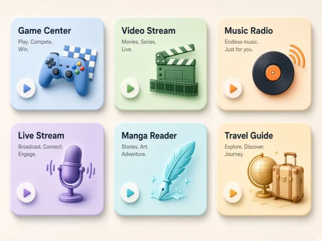 3D Icons image example: Neumorphic App UI Module Cards Design