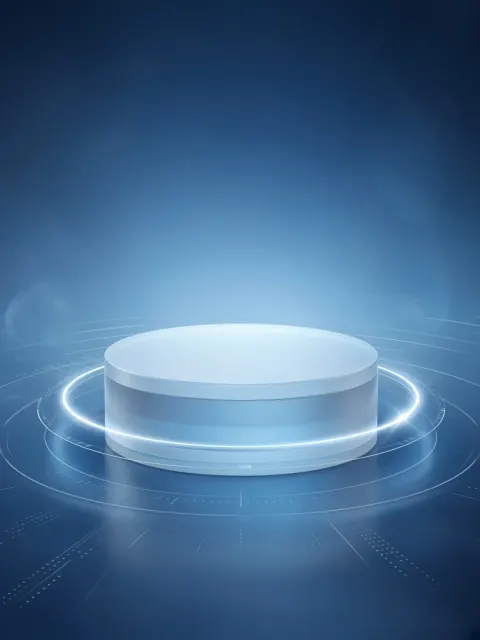 Blue Gradient image example: Futuristic Blue Skincare Podium Scene