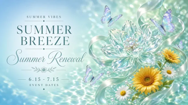 Flora and Botanical image example: Summer Mint Green 3D Crystal Floral Poster