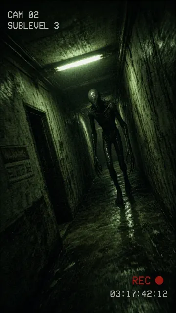analog horror image example: VHS Glitch Horror Alien Creature Illustration