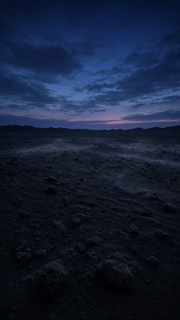 Blue Hour Gobi Desert Wasteland Photography