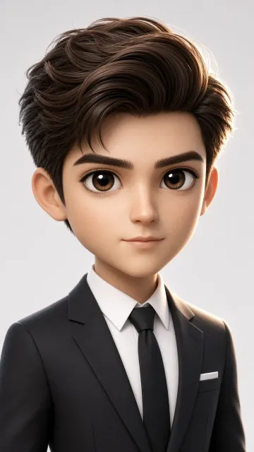 Rim Light image example: Chibi Stylish Male Character Portrait