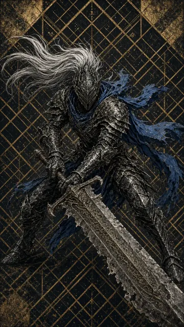 Moebius Style Abysswalker Knight Concept Art
