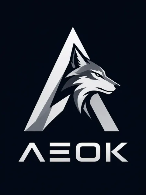 Tech Aesthetics image example: Minimalist Flat Tech Letter A Wolf Monogram Logo