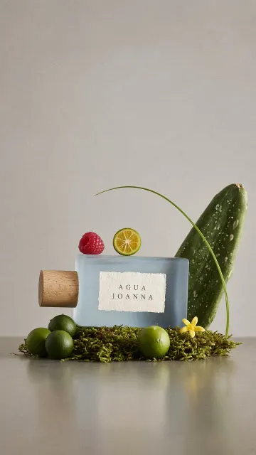 Minimalist Botanical Luxury Perfume Still Life
