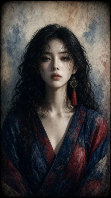 Cinematic Pastel Film Portrait of an Ancient Beauty