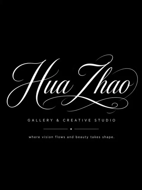 Graphic Art image example: Flowing Artistic Calligraphy Design on Dark Background