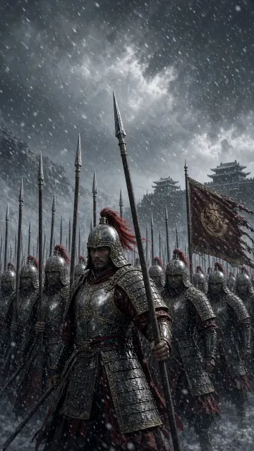 Tang Dynasty Mingguang Armor Army in Blizzard