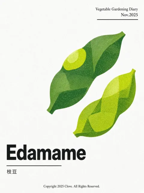 Retro Japanese Screen Print Edamame Poster