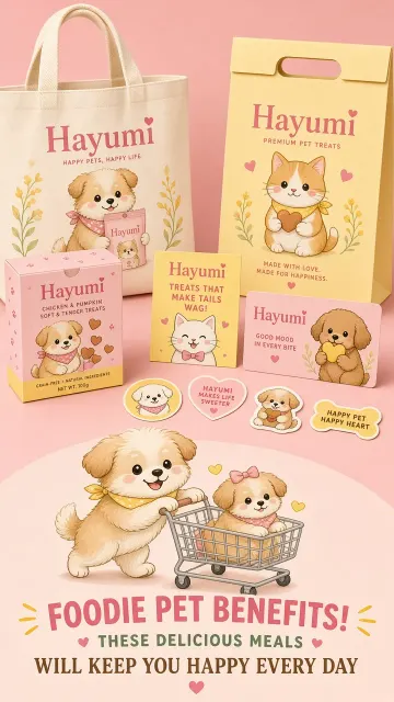 Cute Illustration image example: Premium Pet Brand Identity Still Life Photography