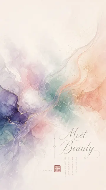 Fluid Art image example: Dreamy Fluid Stream-of-Consciousness Art Poster