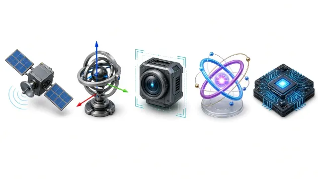 Clean Background image example: Isometric 2.5D Navigation Tech Multi-Icon Collection