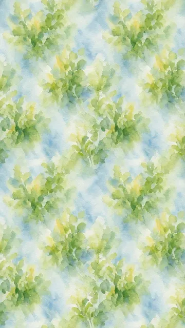 Impressionist Watercolor Foliage Seamless Pattern