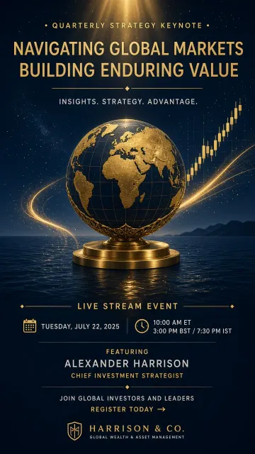 Invitation Card image example: Financial Quarterly Strategy Livestream Invitation