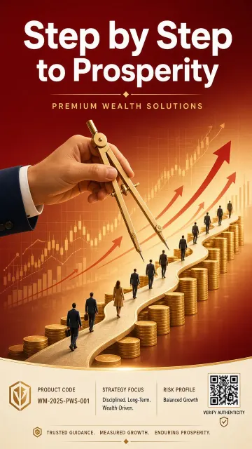 Commercial Layout image example: Golden Compass Wealth Management Poster