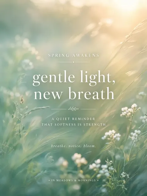 Luminous Glow image example: Ethereal Spring Meadow Light Minimalist Poster