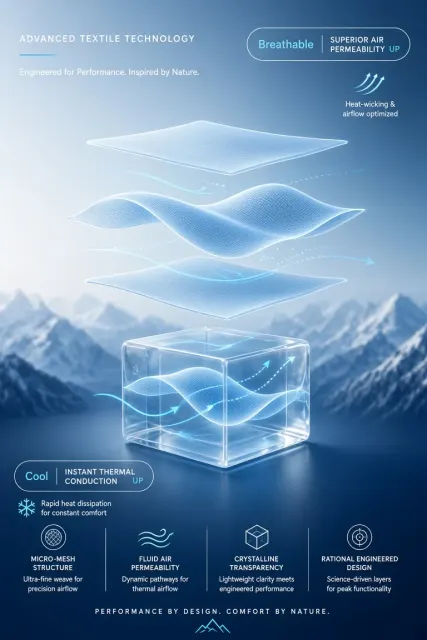 Panoramic Wide View image example: Breathable Thermal Tech Fabric Poster