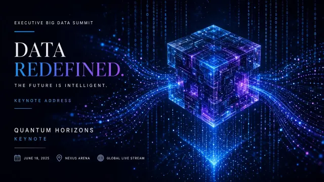 Big Data image example: Cyberpunk Data Cube Key Visual Poster