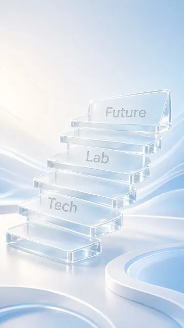Clean image example: Frosted Glass Tech Keynote Stage Background