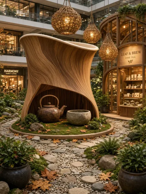 Tea Brand Pop-Up Retail Installation Design
