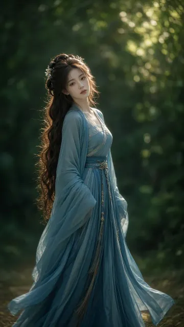 Tang Dynasty Lady Spring Outing Portrait