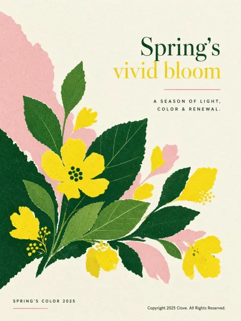 Spring Vivid Bloom Cutout Poster