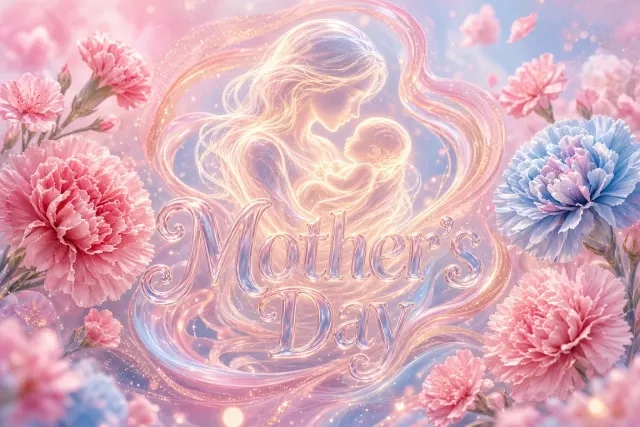 Pastel Tones image example: Mother's Day Ethereal Light Sculpture Poster