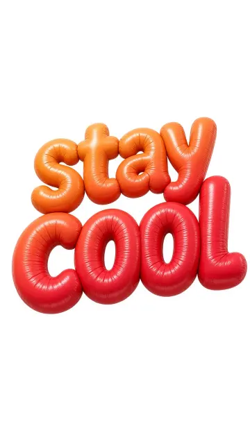 Inflatable 3D Stay Cool Lettering Design