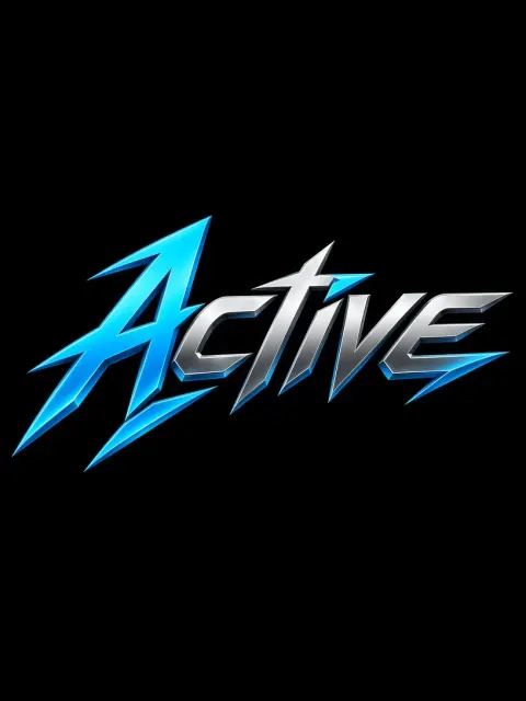 Electric Blue Windblade Active Typography Logo
