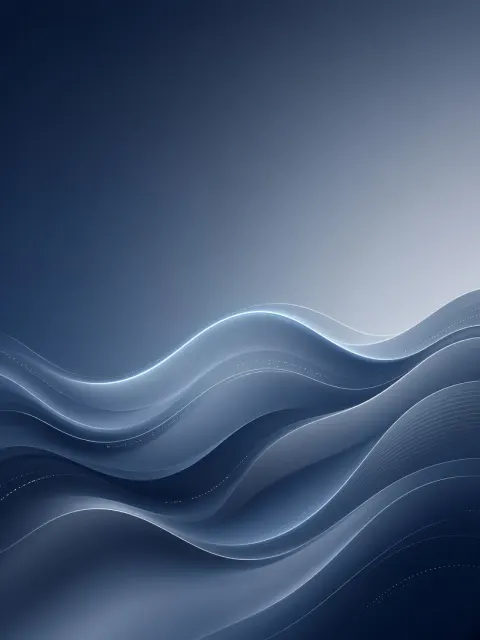Fluid Abstract Ocean Waves Cyber Minimalist Art