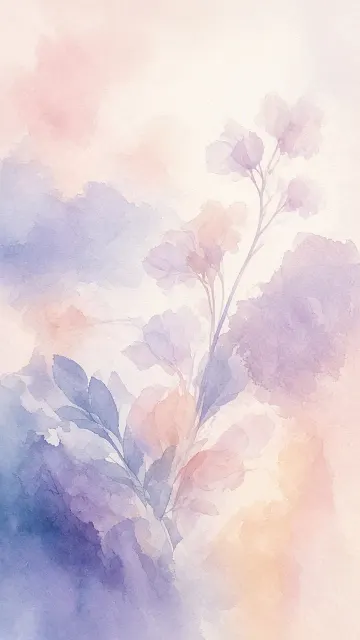 Color Field Abstract Expressive Floral Art