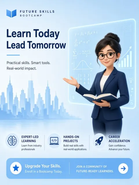 Education image example: Modern EdTech Training Camp Tutor Poster