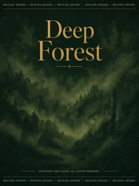Typographic Poster image example: Minimalist Typographic Deep Forest Concept Poster