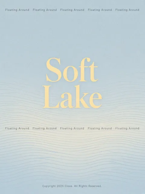 Typographic Poster image example: Minimalist Typographic Soft Lake Healing Concept Poster