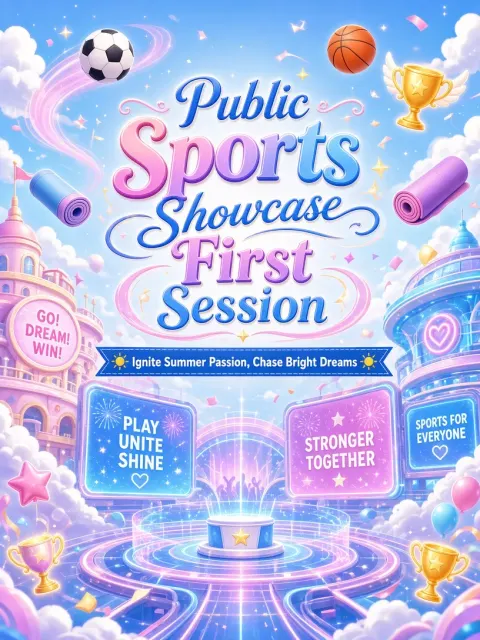 Macaron Colors image example: Macaron Dreamy Sports Gala Celebration Poster