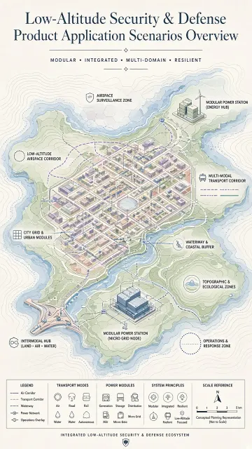 Modular Design image example: Abstract Modular Urban Planning Map Display Poster