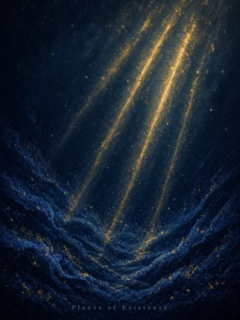 Impressionist Pointillism Deep Sea Light Abstract Wallpaper