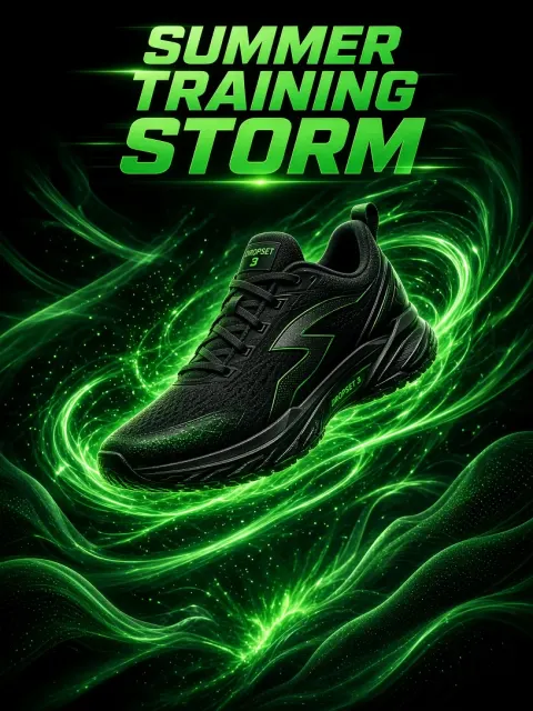 Product Showcase image example: Strength Training Shoe Green Energy Ribbon Poster