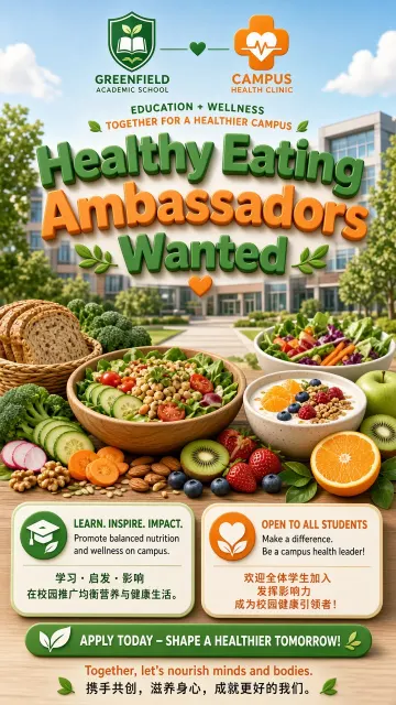 Healthy Lifestyle image example: 3D Healthy Eating Ambassadors Recruitment Poster