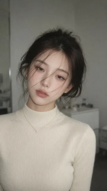 Retro CCD Style Candid Mori Girl Portrait