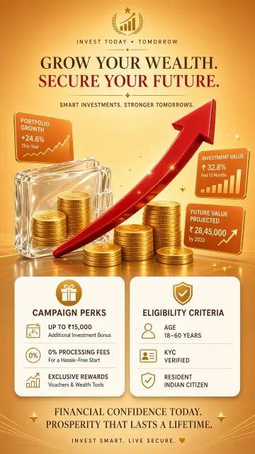 Warm & Healing image example: 3D Financial Wealth Growth Concept Poster