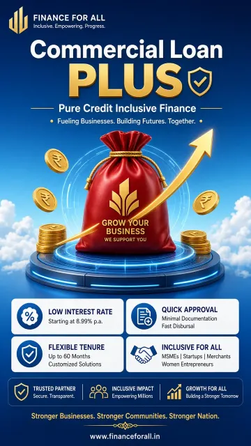 Packaging image example: 3D Fintech Commercial Loan PLUS Promotional Poster