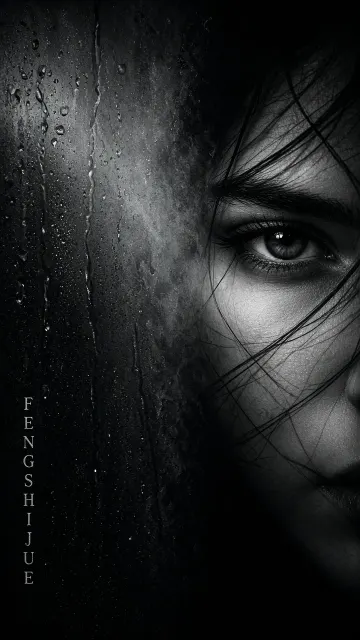 Minimalist Black and White Steamy Glass Beauty Close-Up