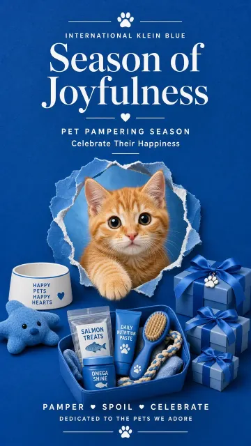 logos image example: Klein Blue Pet Season Promotional Poster